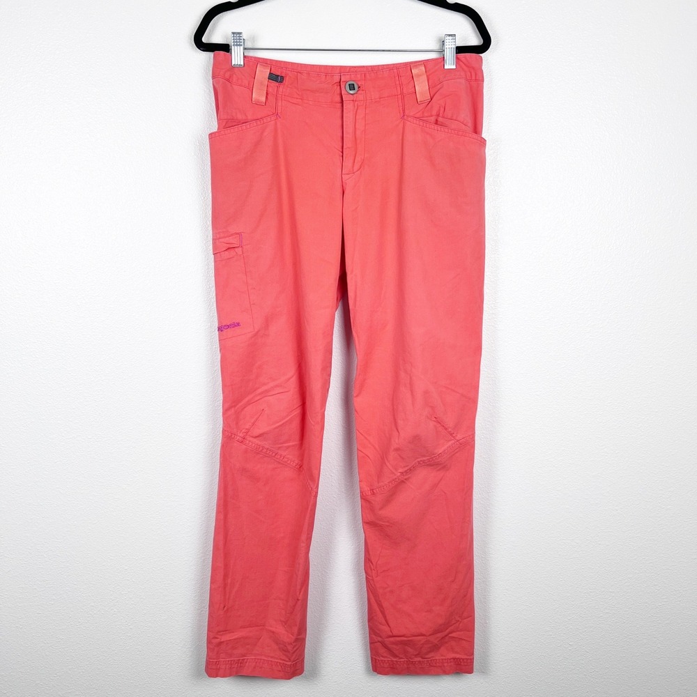 Patagonia Womens Venga Rock Pants Coral Pink Hiking Climbing Stretch Size 8